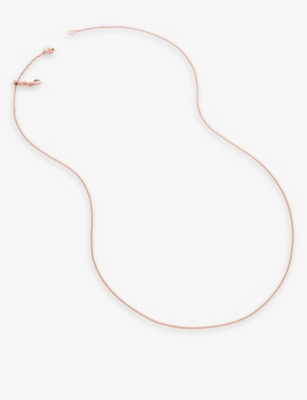 Monica Vinader Womens Rose Gold Fine 18ct Rose Gold-plated Vermeil Sterling-silver Chain Necklace