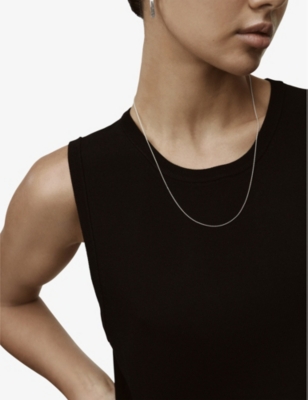 Monica Vinader Womens Sterling Silver Fine Sterling-silver Chain Necklace In Sterling Silver