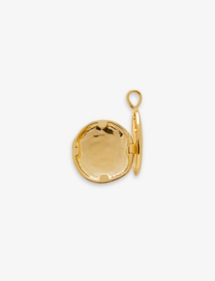 Monica Vinader Womens Yellow Gold Deia 18ct Yellow-gold Vermeil Sterling-silver Locket In Yellow Gold