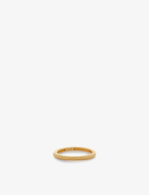 MONICA VINADER: Heirloom 18ct yellow gold-plated vermeil sterling-silver stacking ring