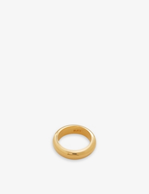 Monica Vinader Womens Yellow Gold X Kate Young Stacking 18ct Yellow-gold Vermeil Sterling-silver Rin In Yellow Gold