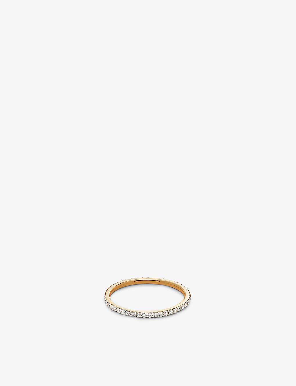 Monica Vinader Womens Yellow Gold Single-band 14ct Yellow-gold And 0.2975ct Diamond Ring