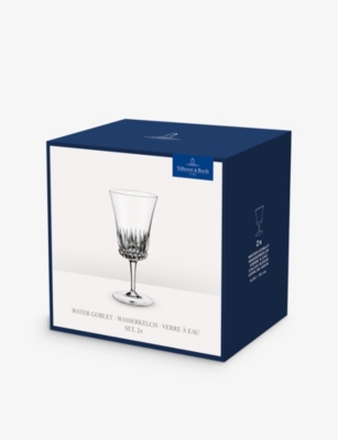Villeroy & Boch Grand Royal Crystal-glass Water Goblets Set Of Two