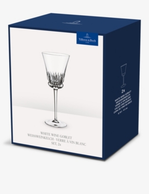 Villeroy & Boch Grand Royal Crystal-glass White Wine Goblet Set Of Two