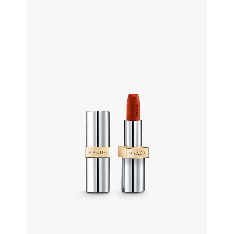 Shop Prada Arancio Hyper Matte Monochrome Refillable Lipstick 3.8g