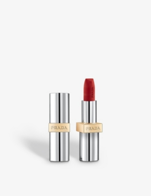 Shop Prada Mahogany Hyper Matte Monochrome Refillable Lipstick 3.8g