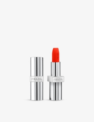 Shop Prada Flamingo Soft Matte Monochrome Refillable Lipstick 3.8g