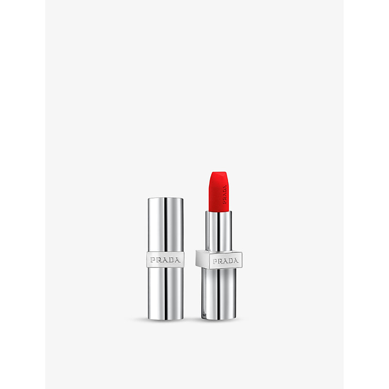 Shop Prada Granato Soft Matte Monochrome Refillable Lipstick 3.8g