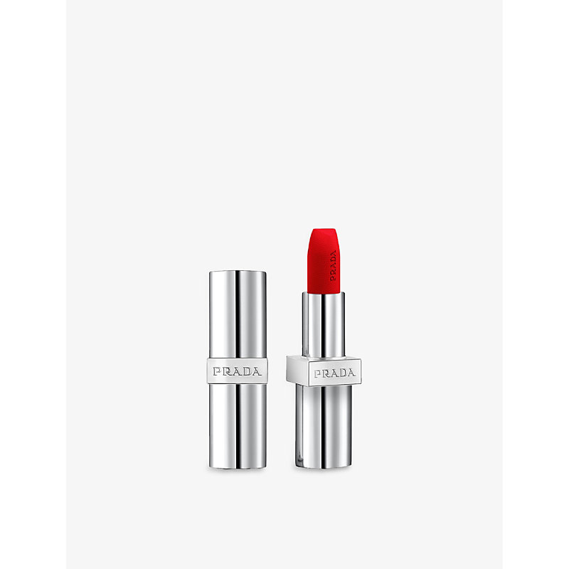 Shop Prada Scarlatto Soft Matte Monochrome Refillable Lipstick 3.8g