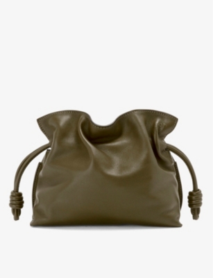 LOEWE: Flamenco mini leather clutch bag
