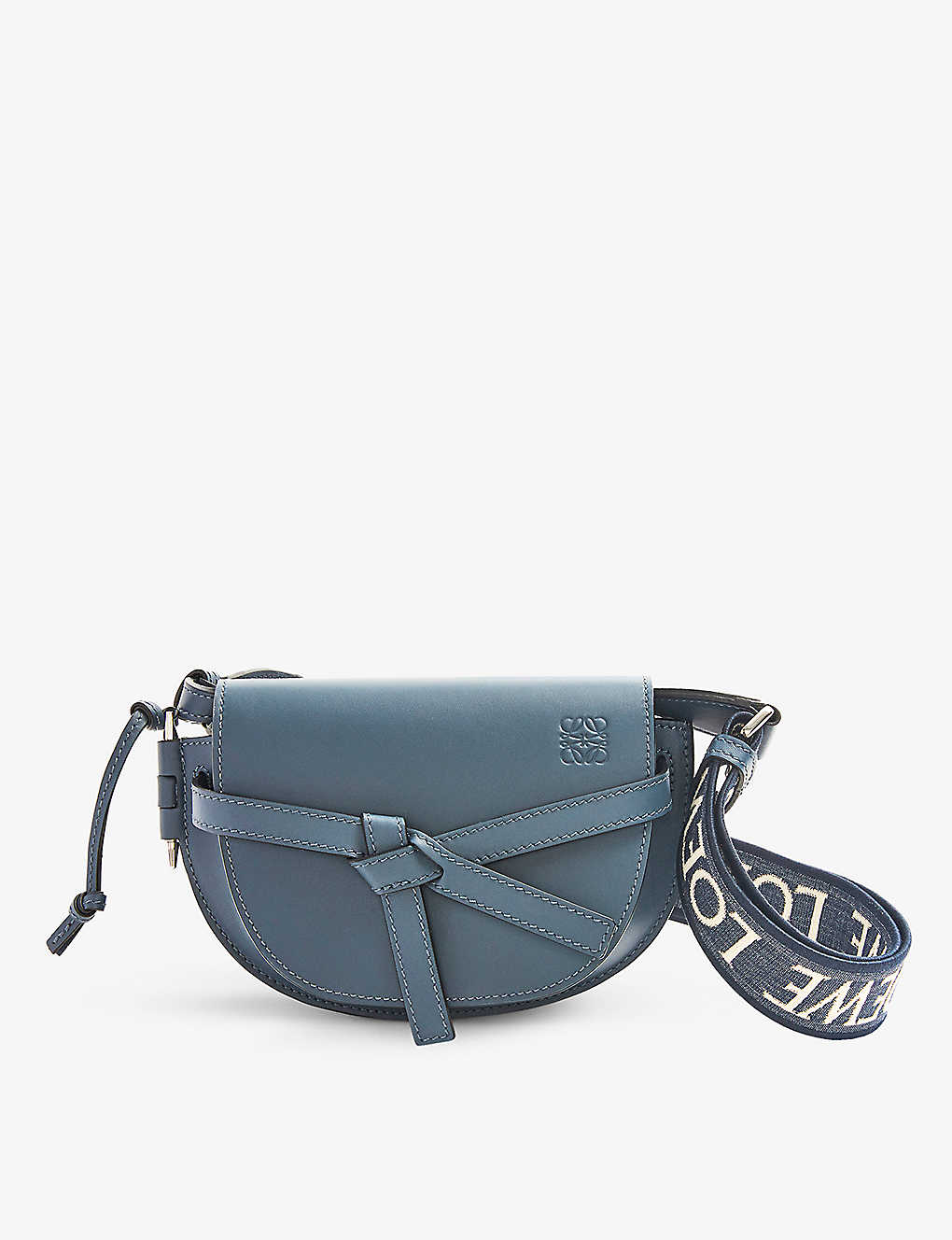 Loewe Gate Dual Leather Cross-body Bag In Onyx Blue/s