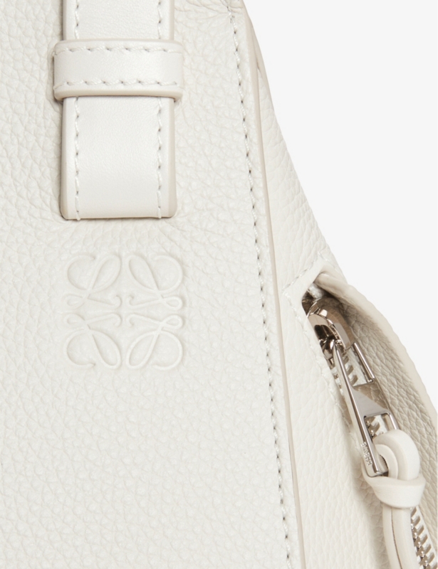 Hammock brand-debossed leather shoulder bag