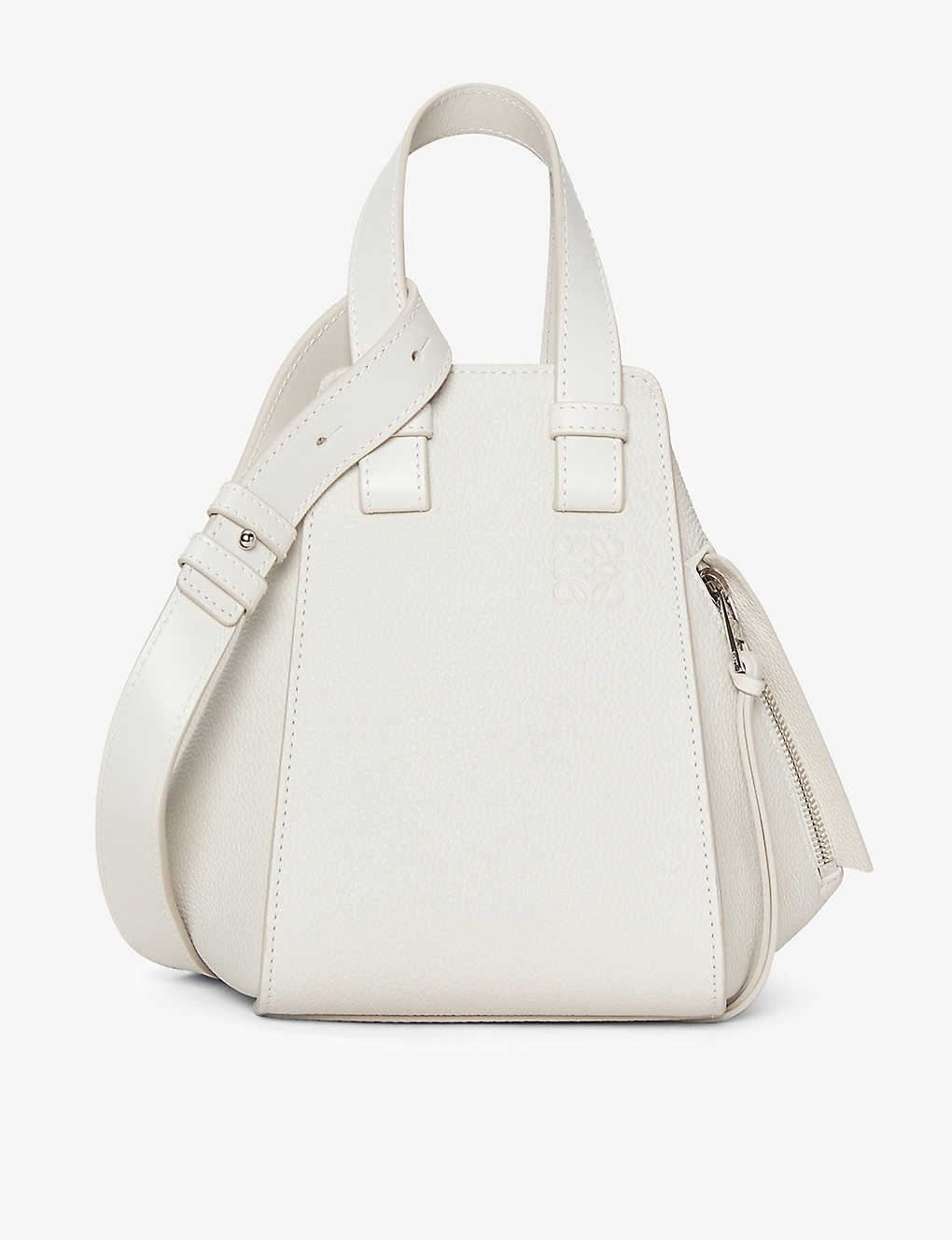 Loewe Womens Soft White Hammock Brand-debossed Leather Shoulder Bag