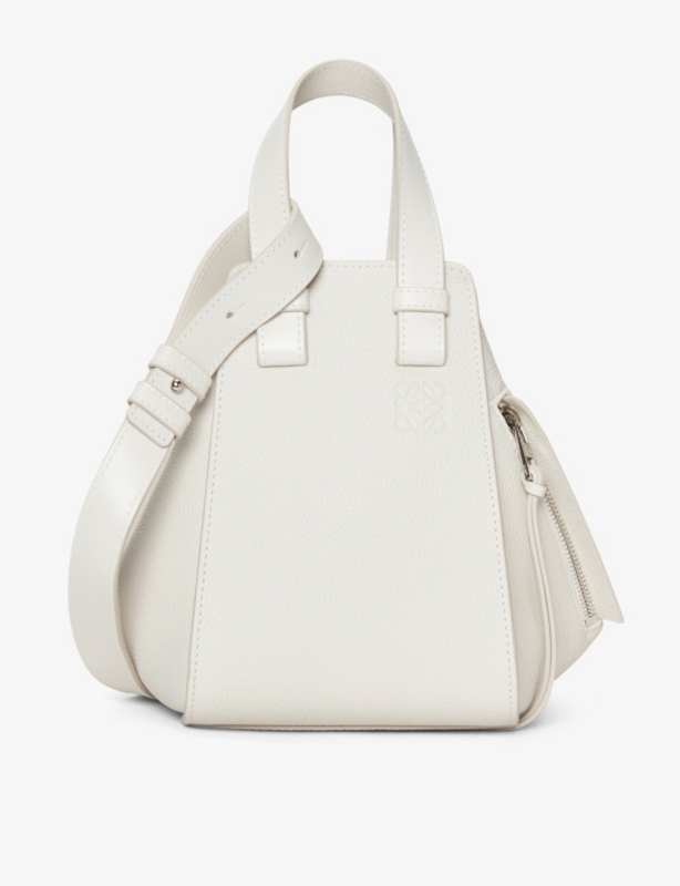 Hammock brand-debossed leather shoulder bag