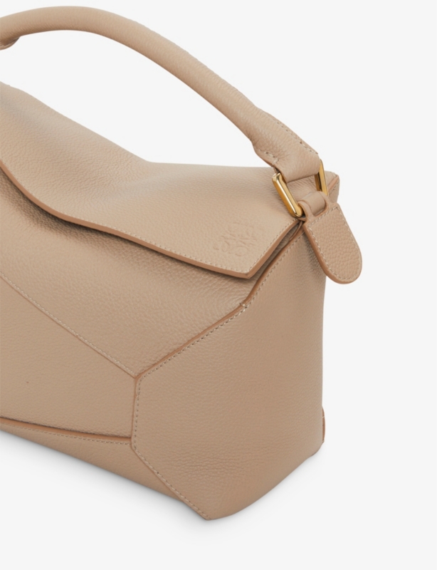 Puzzle leather shoulder bag