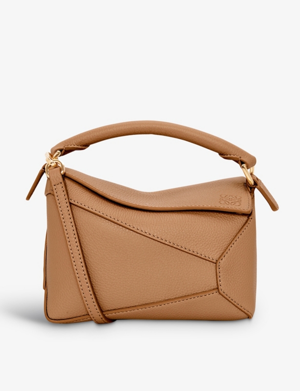 Puzzle mini leather cross-body bag