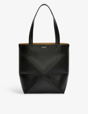 LOEWE Puzzle Fold medium leather tote bag Selfridges