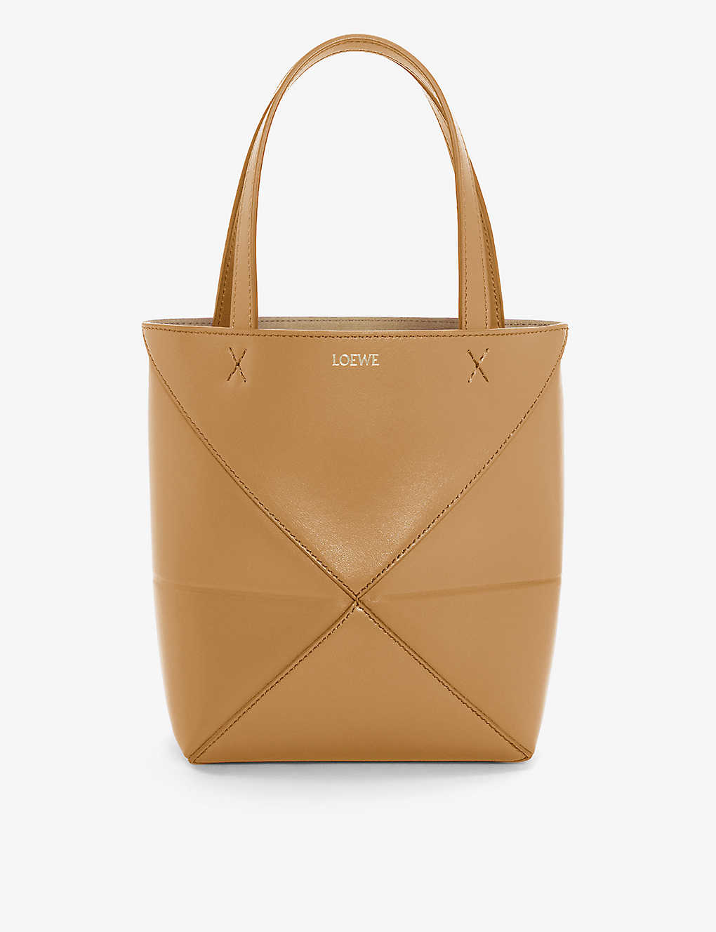 Shop Loewe Women's Warm Desert Puzzle Fold Mini Leather Tote Bag