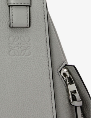 Shop Loewe Womens Pearl Grey Hammock Small Leather Shoulder Bag