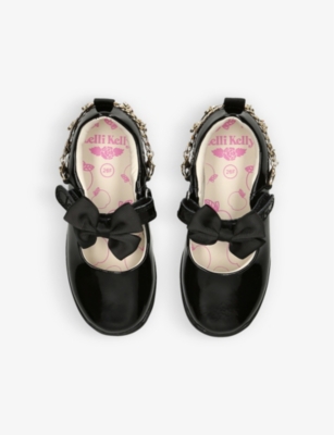 LELLI KELLY: Aurora charm-embellished patent-leather school shoes 4-8 years