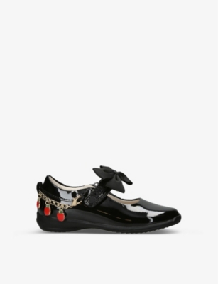 LELLI KELLY Aurora charm embellished patent leather school shoes