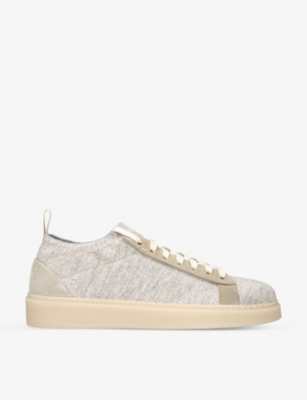 ELEVENTY: Tennis chunky-sole suede mid-top trainers