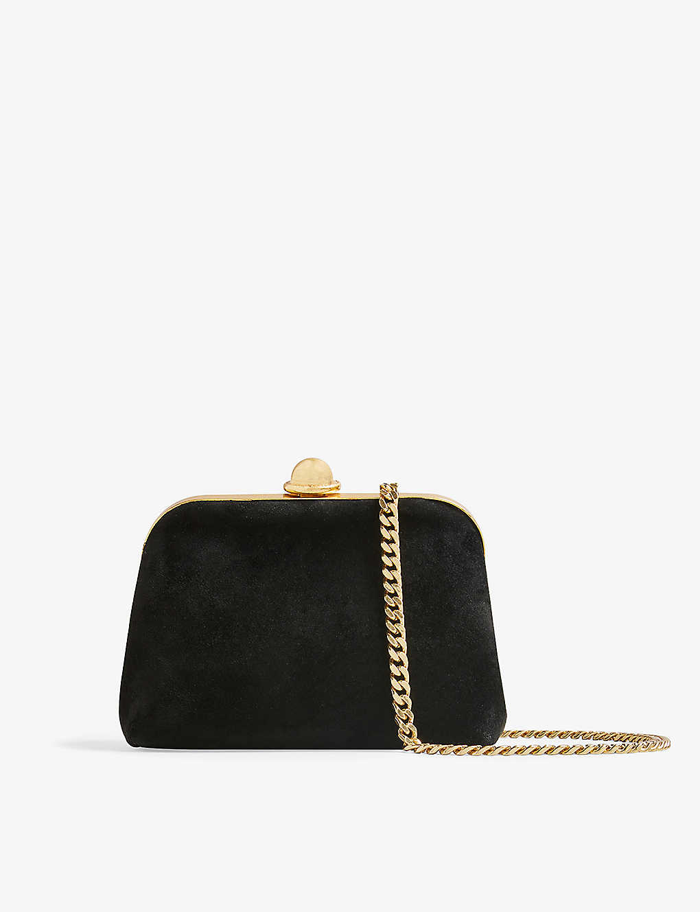 Ted Baker Mirise Rope-chain Mini Faux-leather Clutch Bag In Black