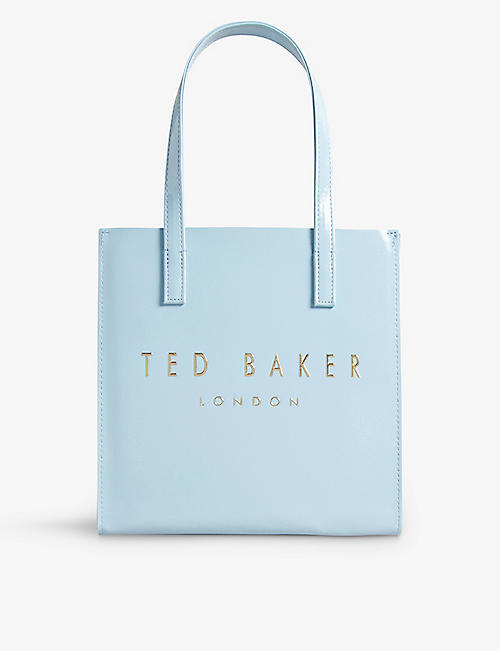 TED BAKER: Crinion logo-print faux-leather tote bag