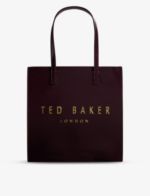 TED BAKER - Crinkon logo-print faux-leather tote bag | Selfridges.com