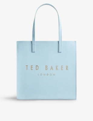 TED BAKER - Crinkon logo-print faux-leather tote bag | Selfridges.com