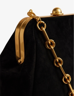 Ted Baker Black Miiraa Suede Clutch Bag ModeSens