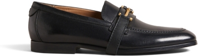 Ted Baker Romulos Snaffle-chain Leather Loafers In Black  display picture 2
