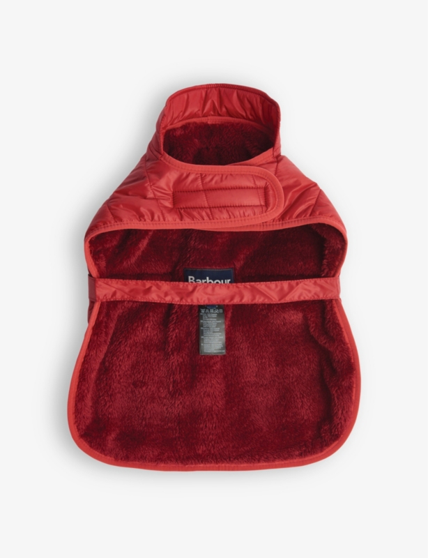 Baffle logo-patch quilted-shell dog coat