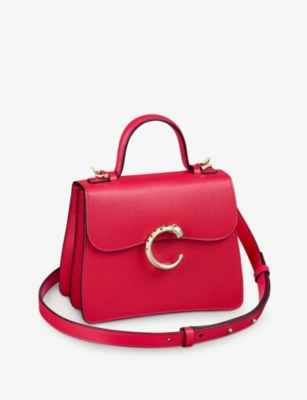 Cartier Panthère De  Mini Leather Cross-body Bag In Red
