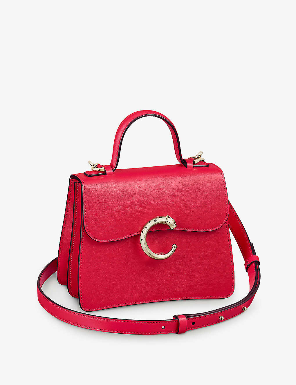 Cartier Womens Red Panthère De Mini Leather Cross-body Bag 1 Size