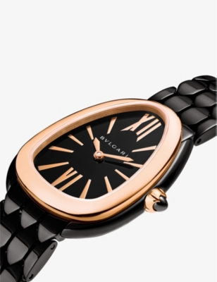 Shop Bvlgari Unisex Stainless Steel Stainless Steel 103704 Serpenti Seduttori 18ct Rose-gold And Stainles