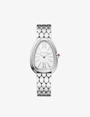 Bvlgari Women's Serpenti Seduttori Stainless Steel & Diamond Bracelet Watch