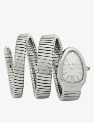 BVLGARI: SP35C6SS.2T Serpenti Tubogas stainless-steel quartz watch