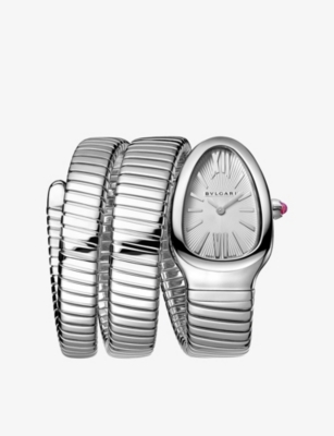 BVLGARI: SP35C6SS.2T Serpenti Tubogas stainless-steel quartz watch