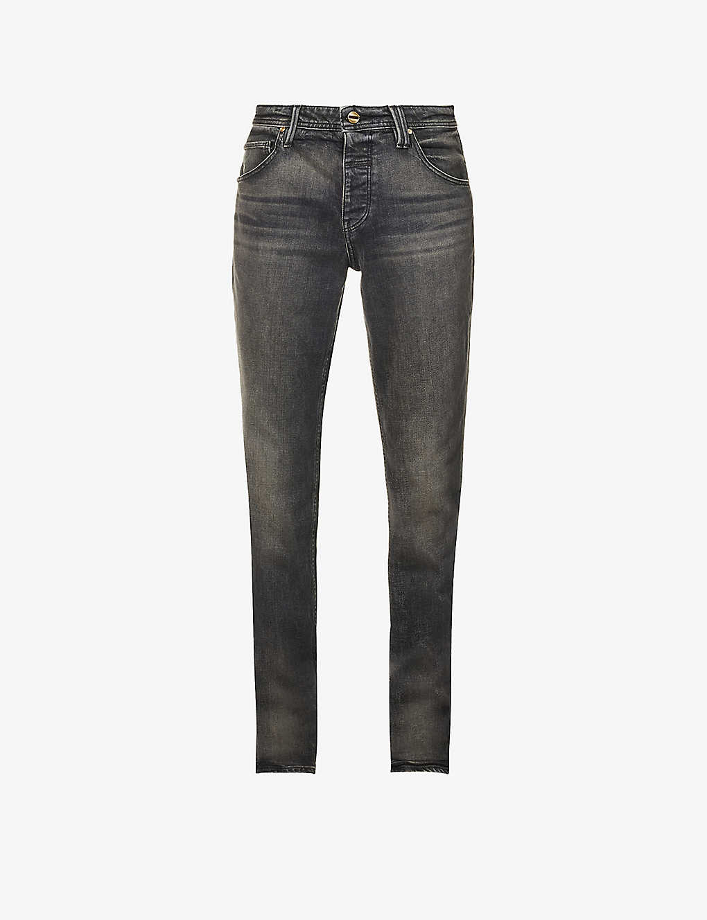 VAYDER - Faded-wash regular-fit tapered-leg stretch-denim jeans