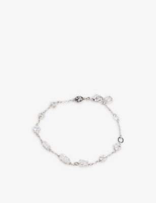 Swarovski Womens Crystal Mesmera Rhodium-plated Brass And Crystal Bracelet In Crystal