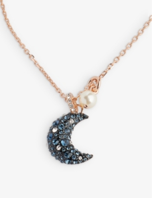 Shop Swarovski Women's Multi Luna Brass, Enamel, Crystal And Crystal-pearl Pendant Necklace