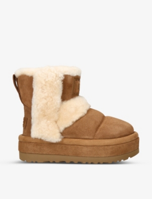 UGG: Classic Cloudpeak logo-patch suede boots