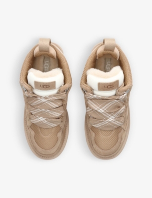 UGG WOMENS BEIGE LOWMEL SUEDE AND MESH LOW-TOP TRAINERS EUR 41 / 8 UK