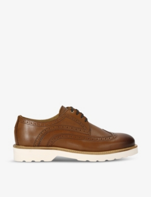 KURT GEIGER LONDON: Bank perforated leather brogues