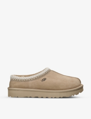 UGG Tasman braided trim suede slippers Selfridges