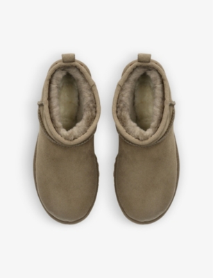 Ugg Brown 'ultra Mini' Boots In Khaki