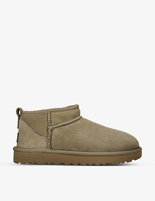 UGG: Classic Ultra Mini suede and shearling boots