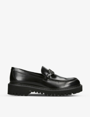 Valentino Garavani Vlogo Logo-embellished Leather Loafers In Blk/other