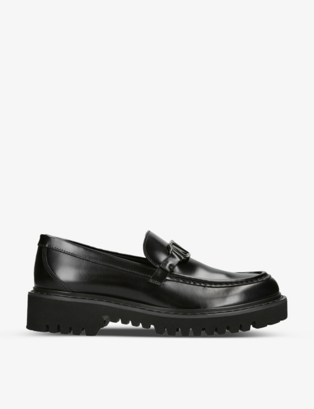 VLOGO logo-embellished leather loafers